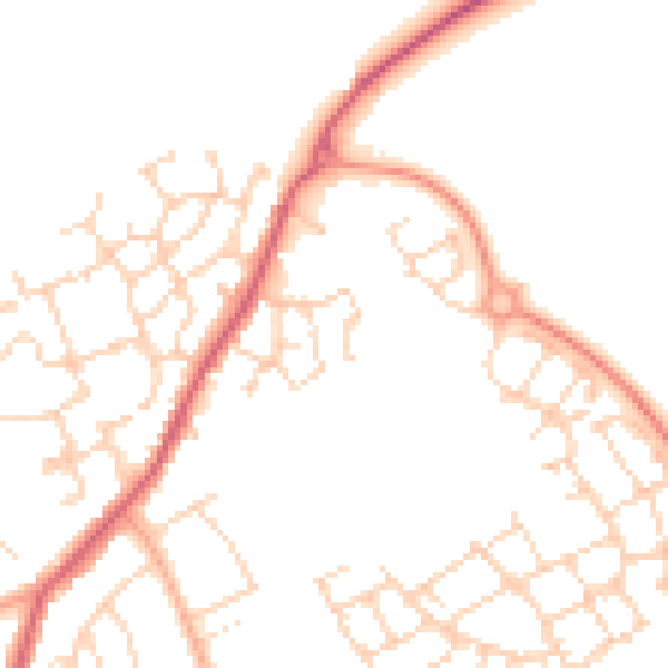 Daytime road noise heatmap for SG18 0FQ