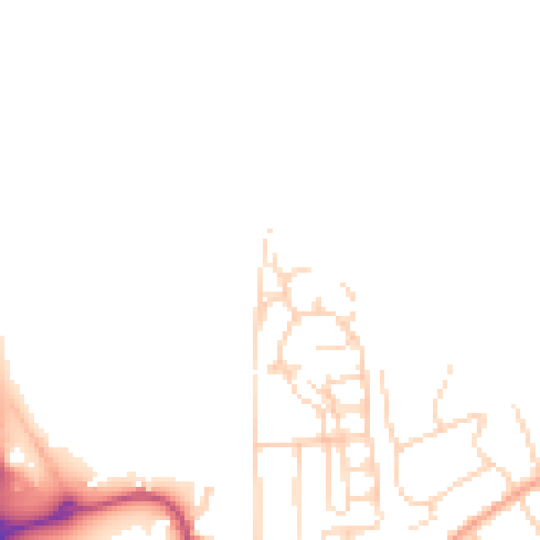 Daytime road noise heatmap for SG18 0HG