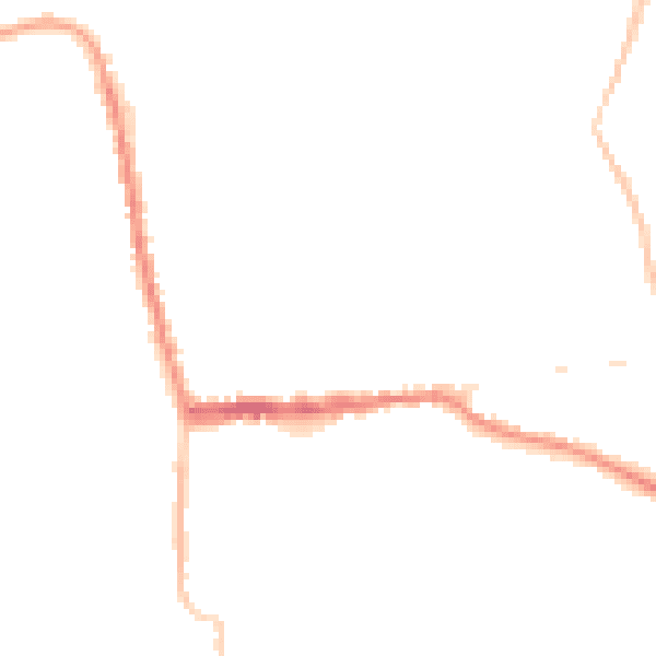 Night-time road noise heatmap for SG18 0JU