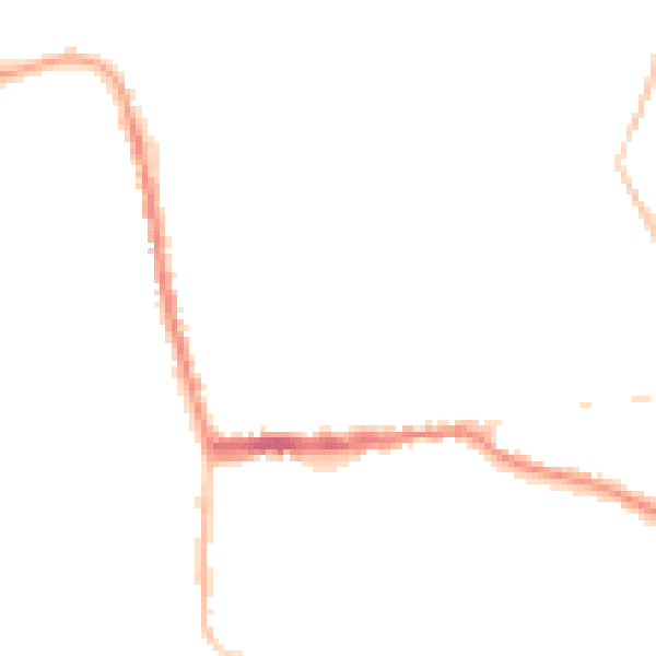 Night-time road noise heatmap for SG18 0JZ