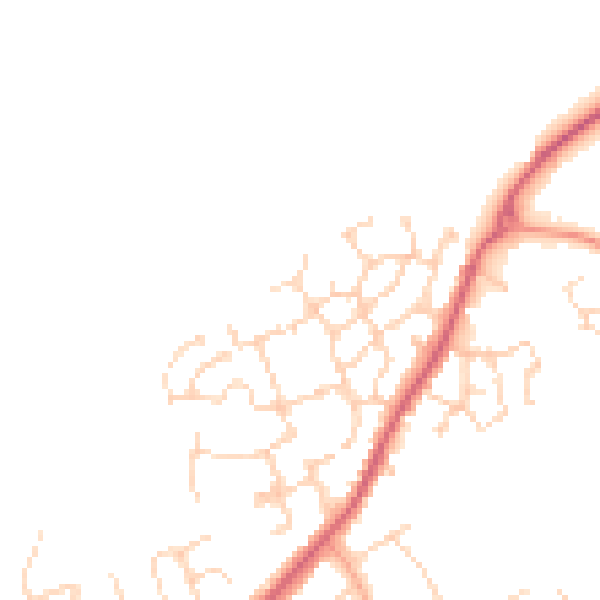 Daytime road noise heatmap for SG18 0LB
