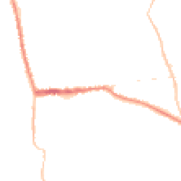 Night-time road noise heatmap for SG18 0LJ