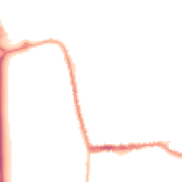Night-time road noise heatmap for SG18 0LY