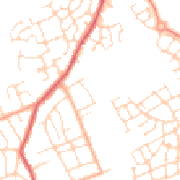Daytime road noise heatmap for SG18 0PH