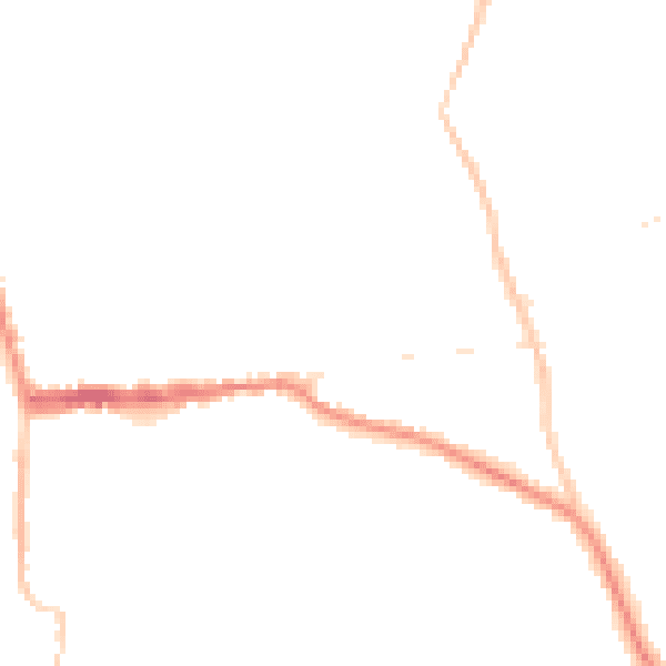 Night-time road noise heatmap for SG18 0PR