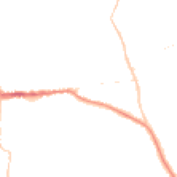 Night-time road noise heatmap for SG18 0PU
