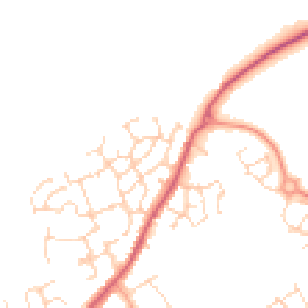 Daytime road noise heatmap for SG18 0PZ