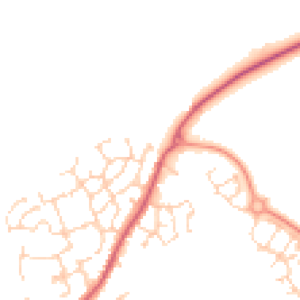 Daytime road noise heatmap for SG18 0QJ