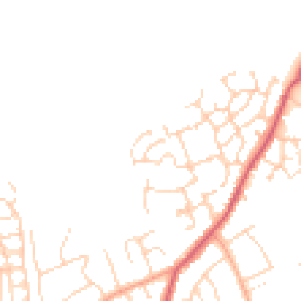 Daytime road noise heatmap for SG18 0RU