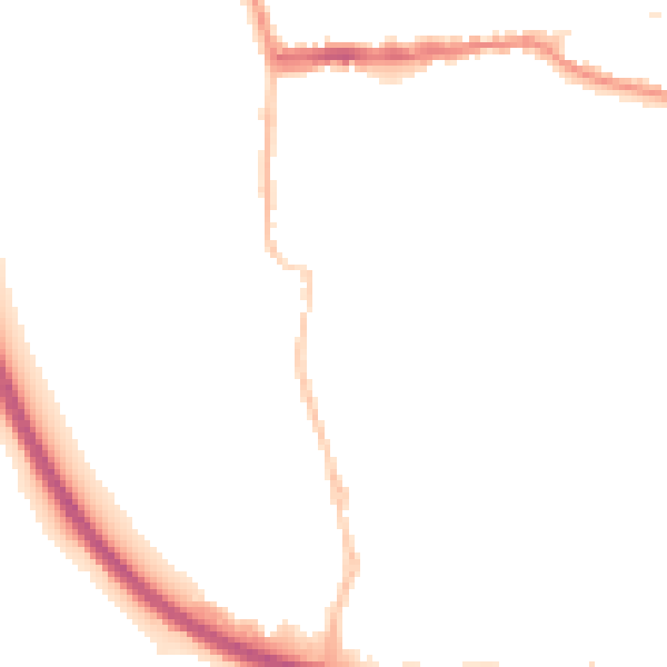 Night-time road noise heatmap for SG18 8BY