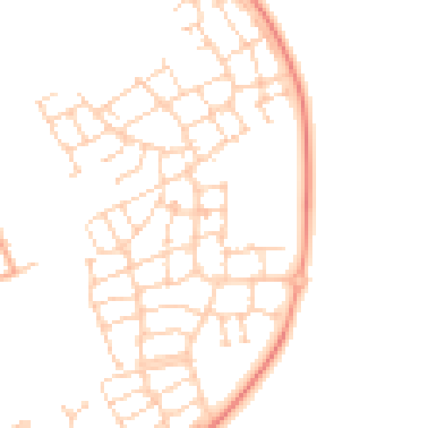 Daytime road noise heatmap for SG18 8FW