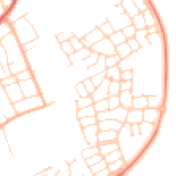 Daytime road noise heatmap for SG18 8GR