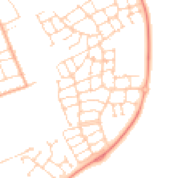 Daytime road noise heatmap for SG18 8HS