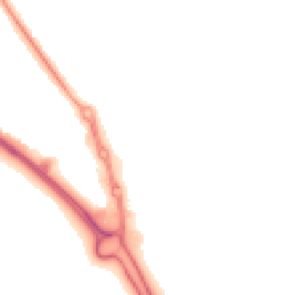 Night-time road noise heatmap for SG18 8QB
