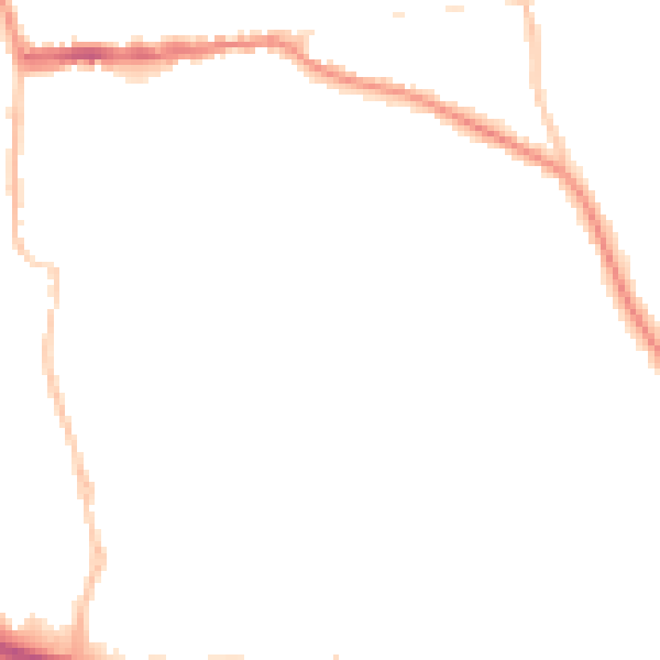 Night-time road noise heatmap for SG18 8QQ