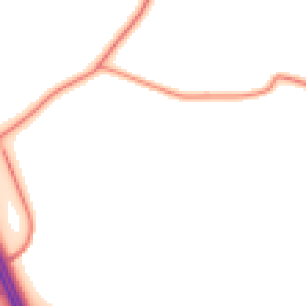 Daytime road noise heatmap for SG18 8QX