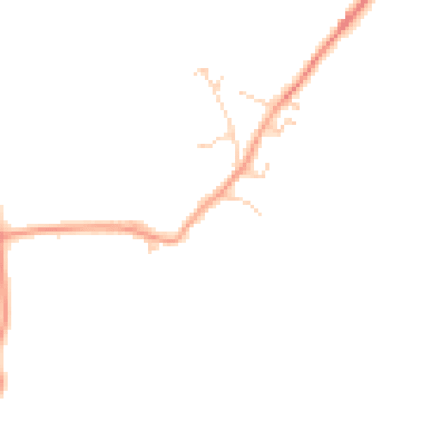 Daytime road noise heatmap for SG18 8RN