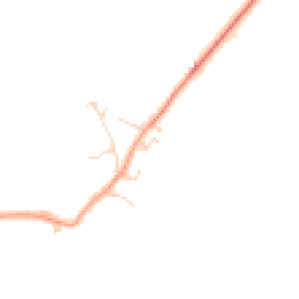 Daytime road noise heatmap for SG18 8RU
