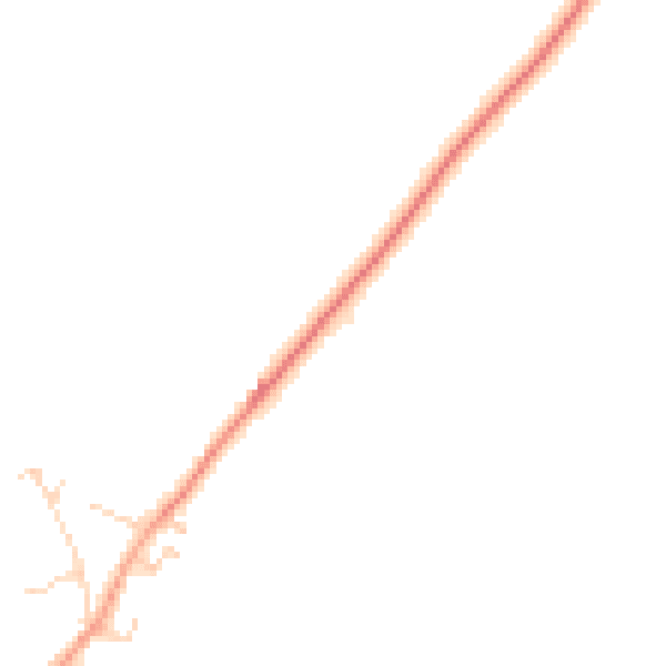 Daytime road noise heatmap for SG18 8SA