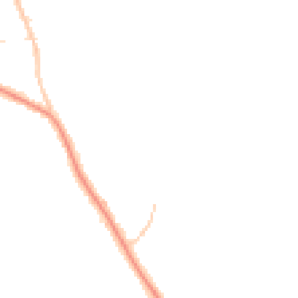 Night-time road noise heatmap for SG18 8TT