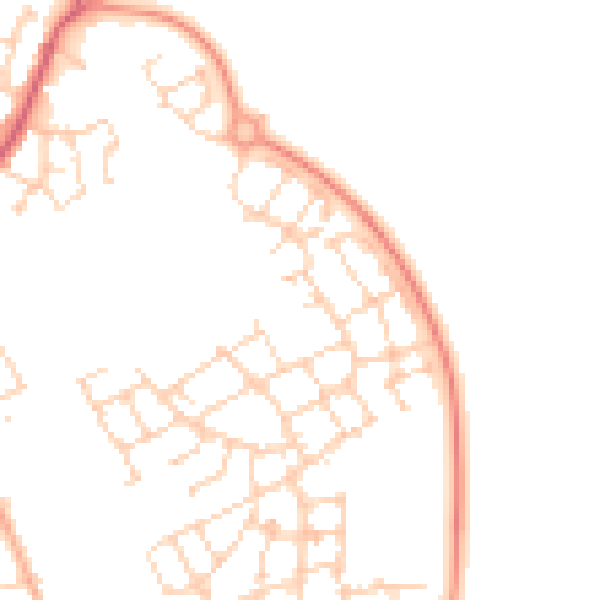 Daytime road noise heatmap for SG18 8XD