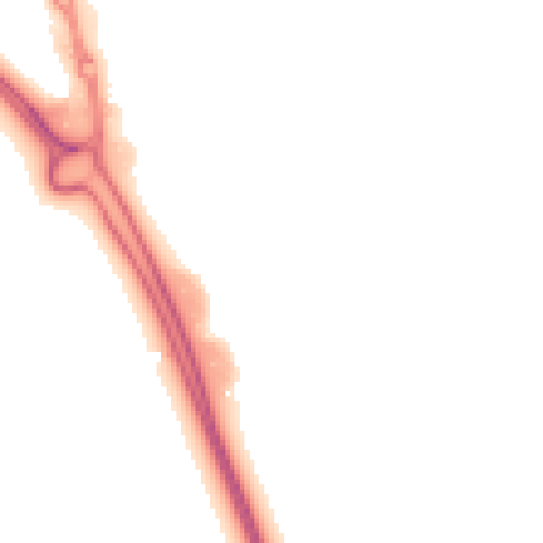 Night-time road noise heatmap for SG18 8YL