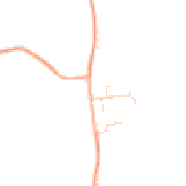 Daytime road noise heatmap for SG18 9AA