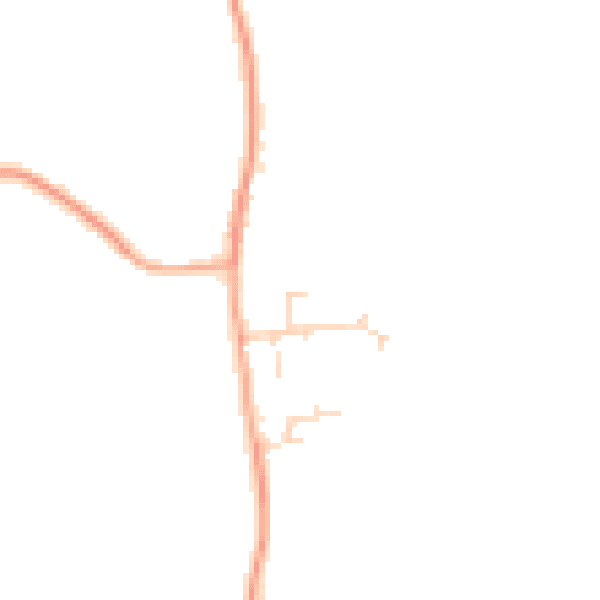 Daytime road noise heatmap for SG18 9AF