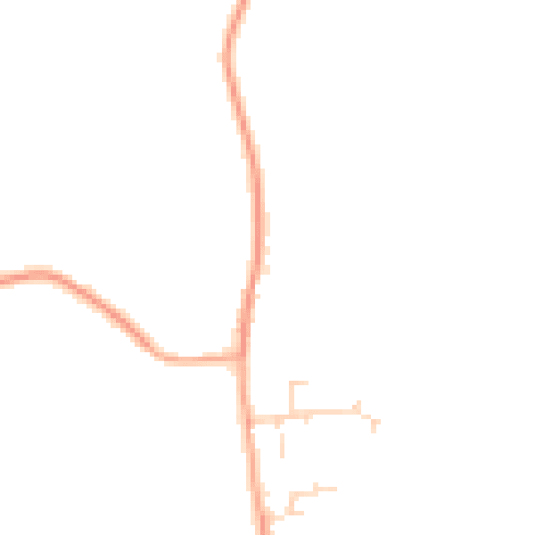 Daytime road noise heatmap for SG18 9AQ