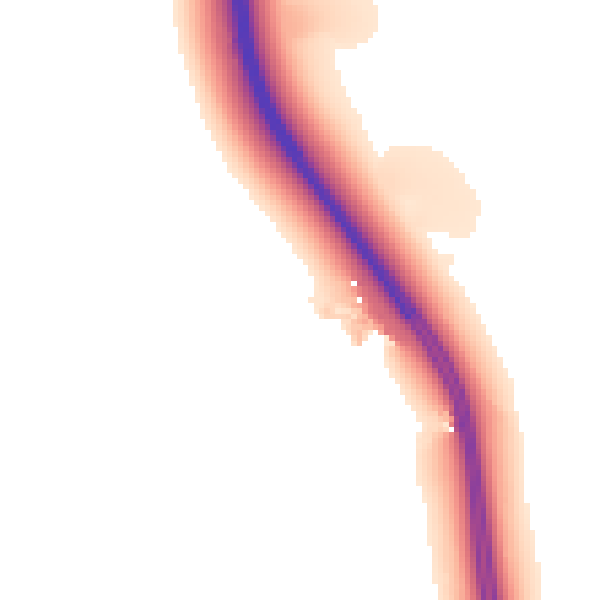 Daytime road noise heatmap for SG18 9AX