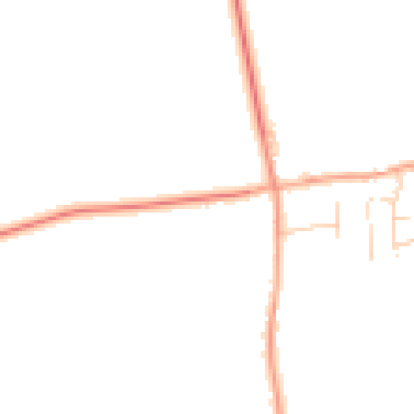 Daytime road noise heatmap for SG18 9BS