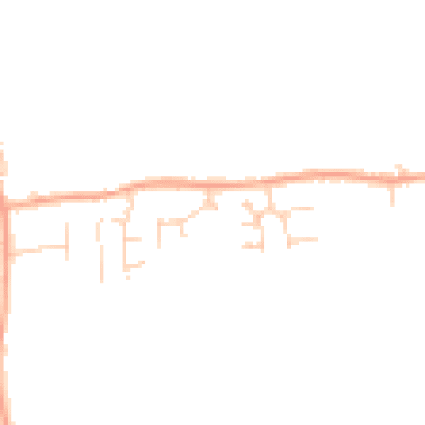 Daytime road noise heatmap for SG18 9DE