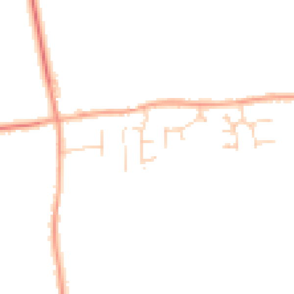 Daytime road noise heatmap for SG18 9DJ
