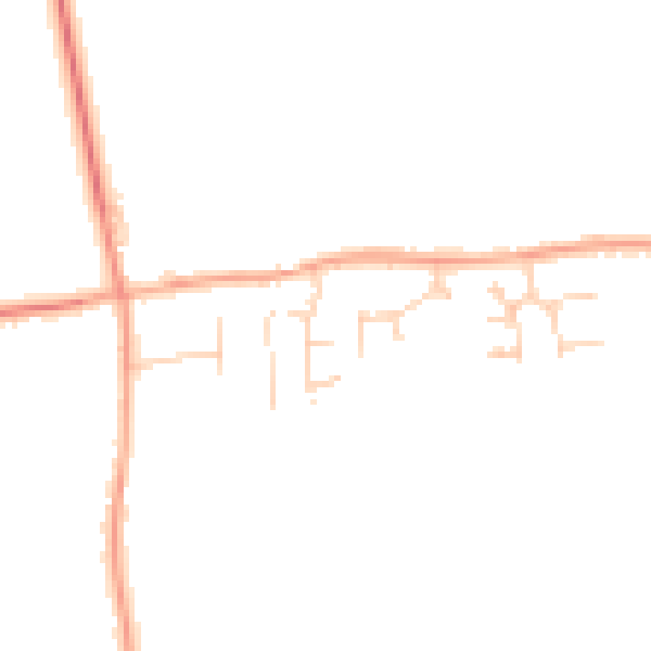 Daytime road noise heatmap for SG18 9DN