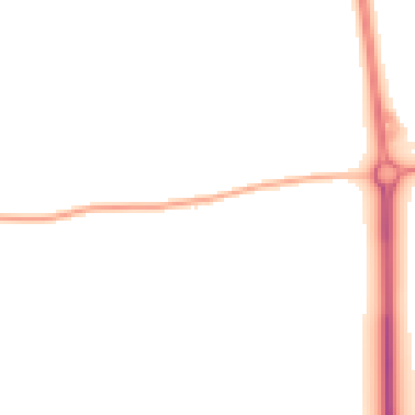 Night-time road noise heatmap for SG18 9DP