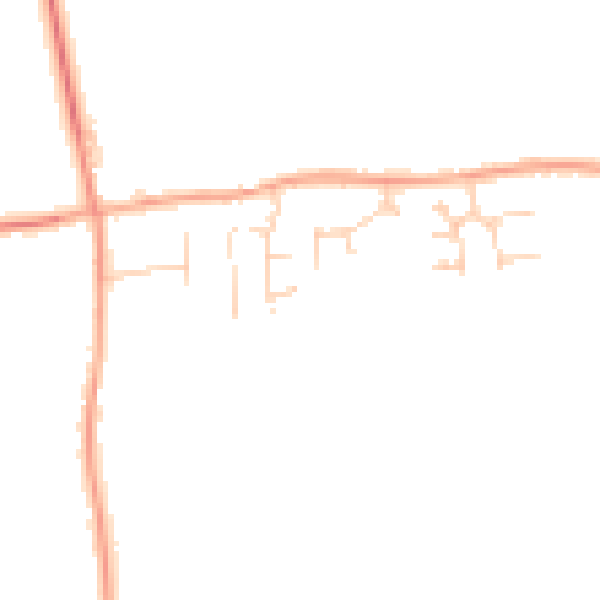 Daytime road noise heatmap for SG18 9DW