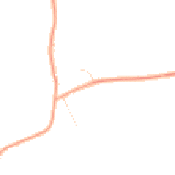 Daytime road noise heatmap for SG18 9EH