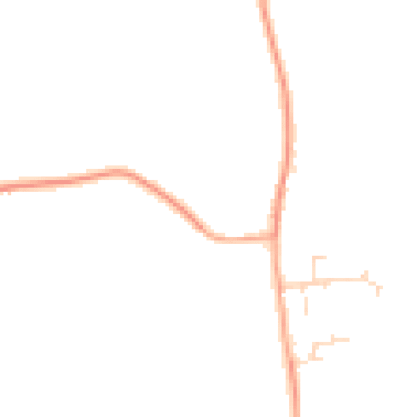 Daytime road noise heatmap for SG18 9GE
