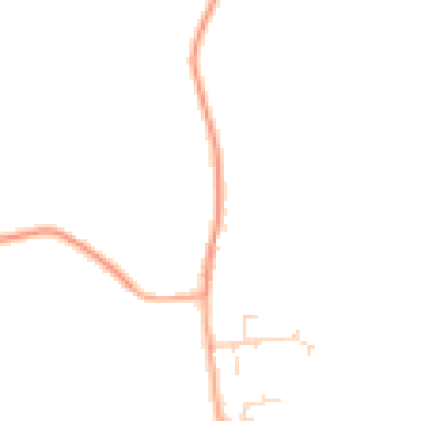 Daytime road noise heatmap for SG18 9GL