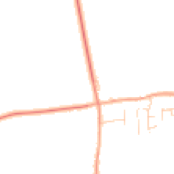 Daytime road noise heatmap for SG18 9GN