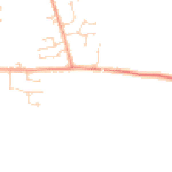 Daytime road noise heatmap for SG18 9GR