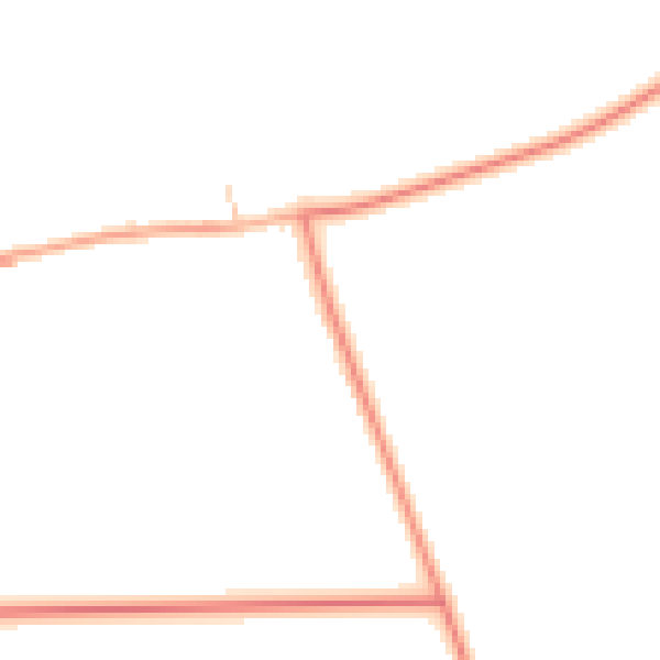 Daytime road noise heatmap for SG18 9HX
