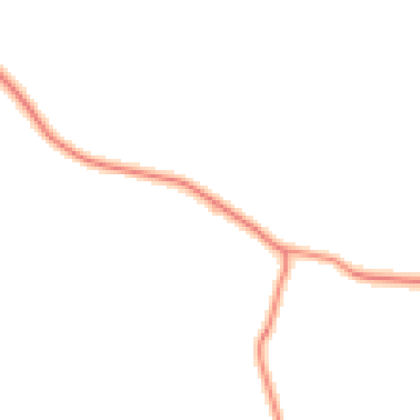 Daytime road noise heatmap for SG18 9LU