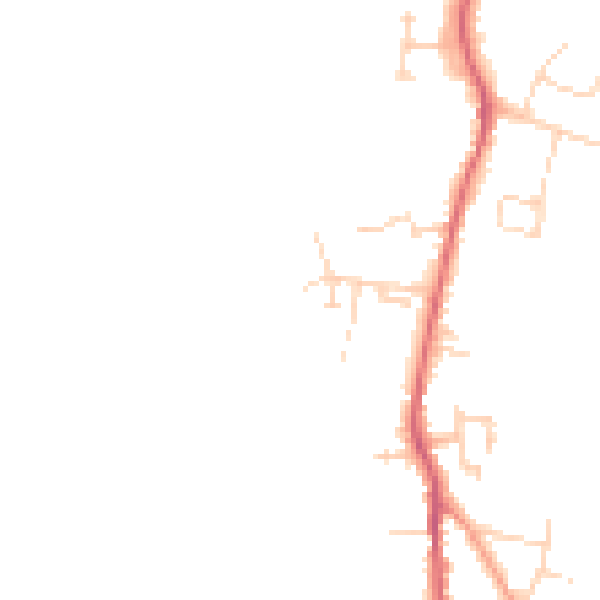 Daytime road noise heatmap for SG18 9LZ