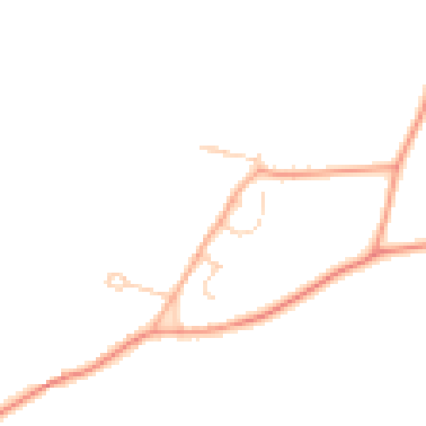Daytime road noise heatmap for SG18 9NA