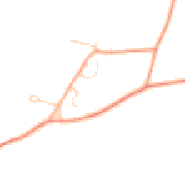 Daytime road noise heatmap for SG18 9ND