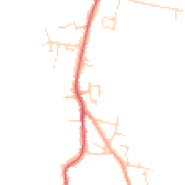 Daytime road noise heatmap for SG18 9NG