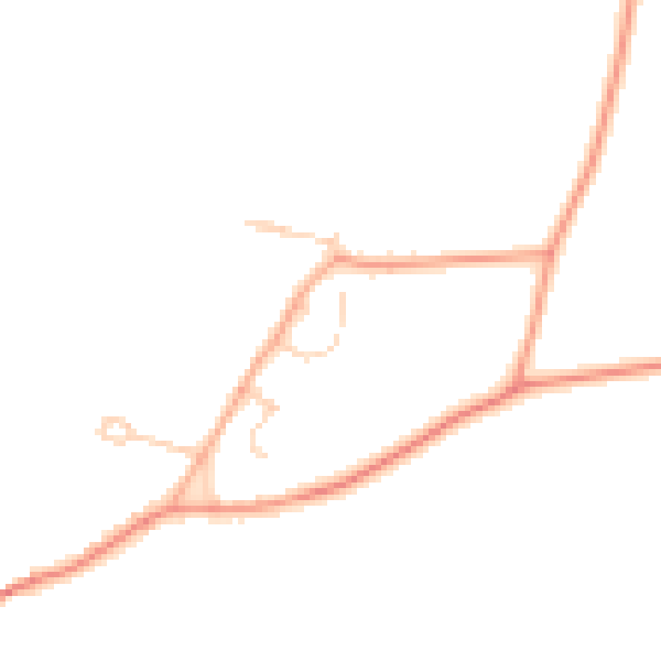 Daytime road noise heatmap for SG18 9NH