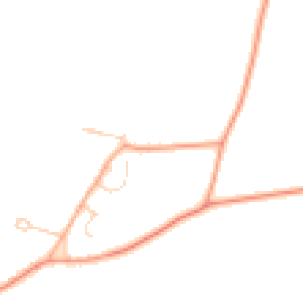 Daytime road noise heatmap for SG18 9NJ