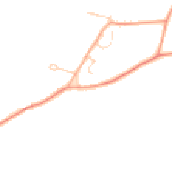 Daytime road noise heatmap for SG18 9NN